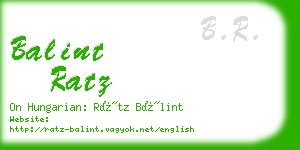 balint ratz business card